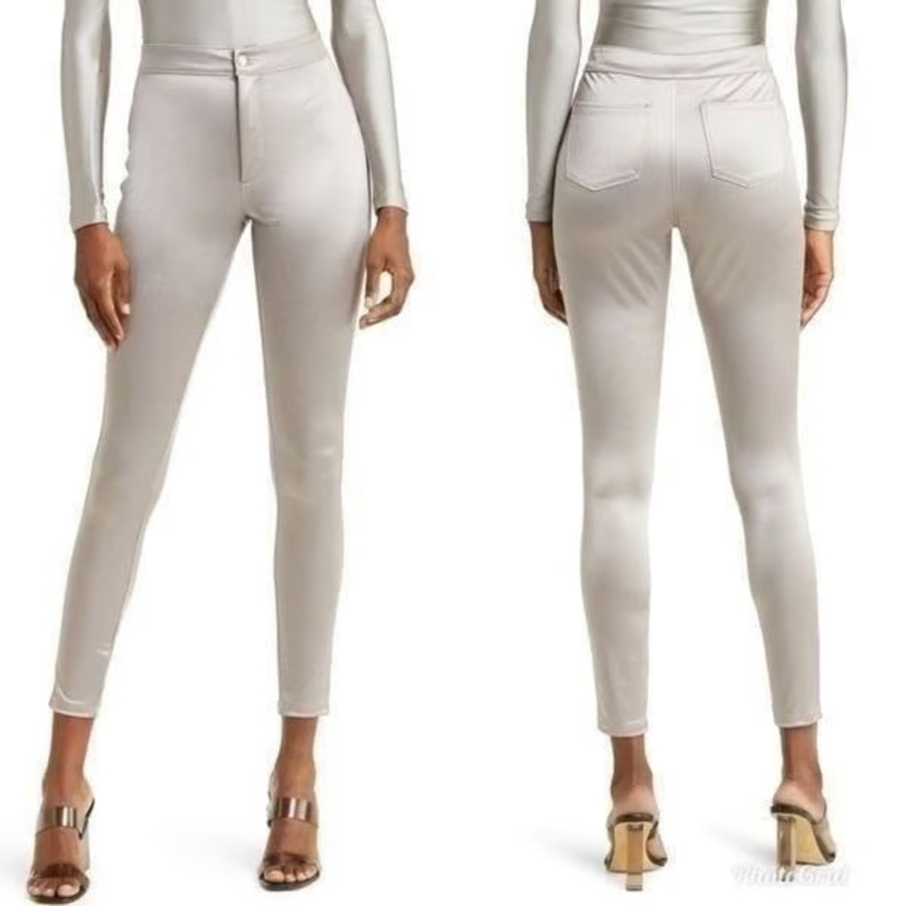 NEW SKIMS DISCO SKINNY PANTS IN SILVER S